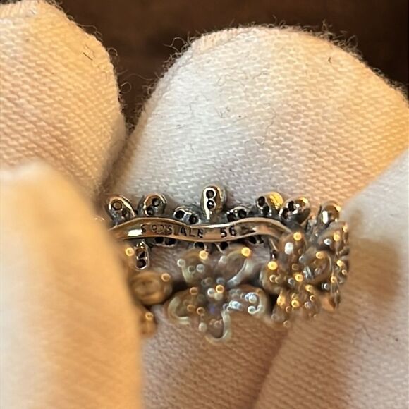 Daisy Flower Ring by PANDORA in 925 Sterling Silver Sz 8 - Picture 5 of 8